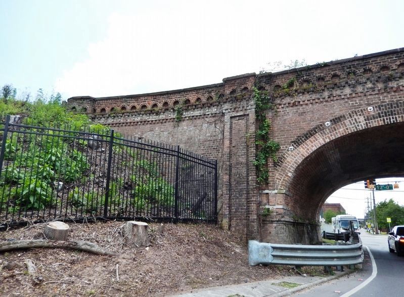 Brick Aqueduct Archway over West Boundary Street. Click for full size. Brick Aqueduct Archway over West Boundary Street image. Click for full size.