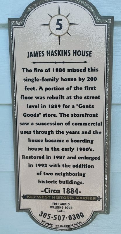 James Haskins House Marker image. Click for full size.
