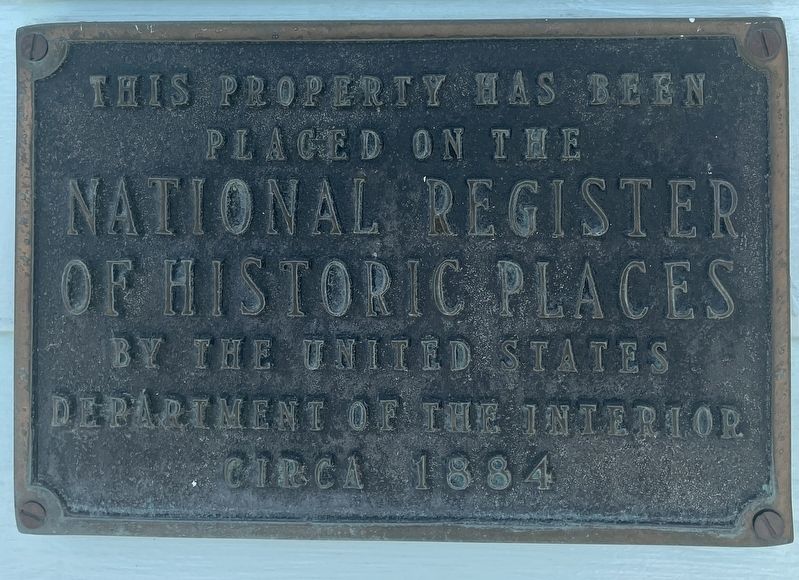 National Register of Historic Markers Plaque image. Click for full size.