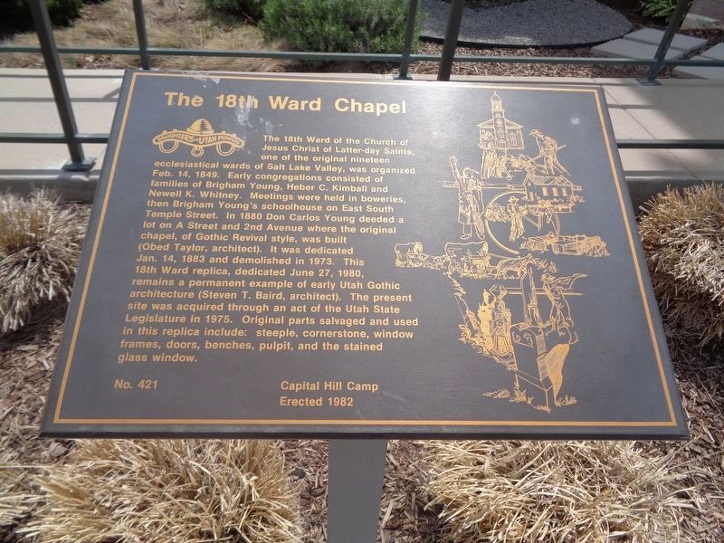 The 18th Ward Chapel Marker image. Click for full size.
