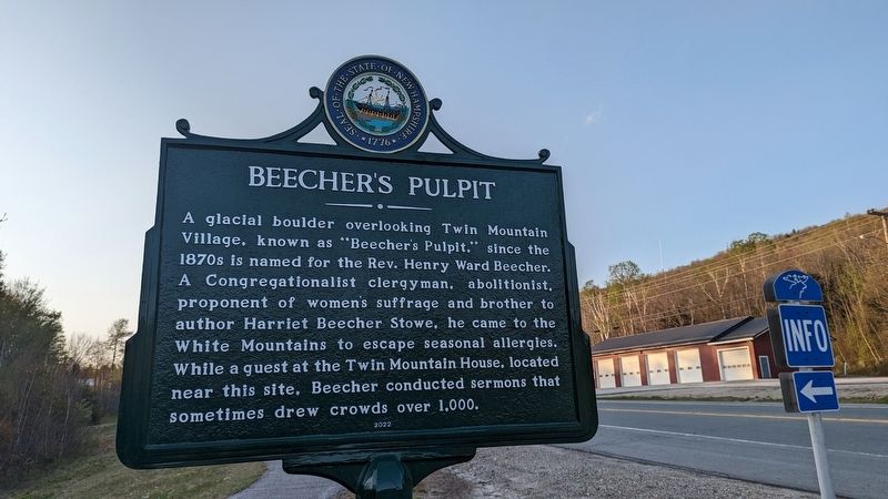 Beecher's Pulpit Marker image. Click for full size.
