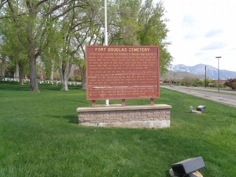Fort Douglas Cemetery Marker image. Click for full size.