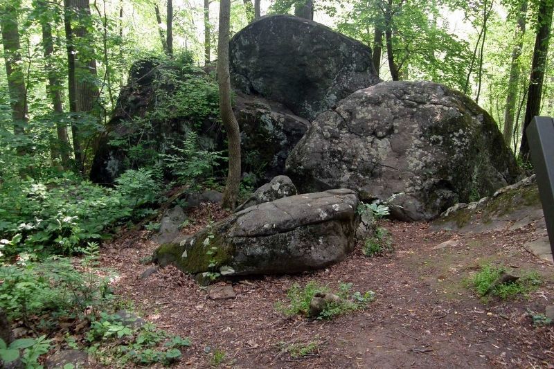 The rocks depicted on the wayside image. Click for full size.