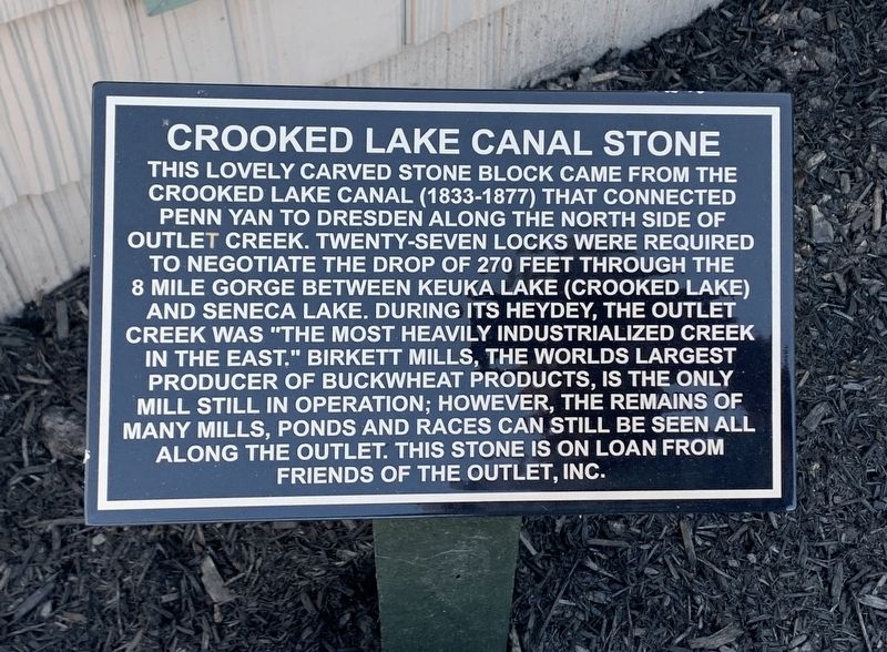 Crooked Lake Canal Stone Marker image. Click for full size.