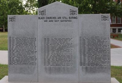 Black Churches are still burning Marker, Side Two. Click for full size. Black Churches are still burning Marker, Side Two image. Click for full size.