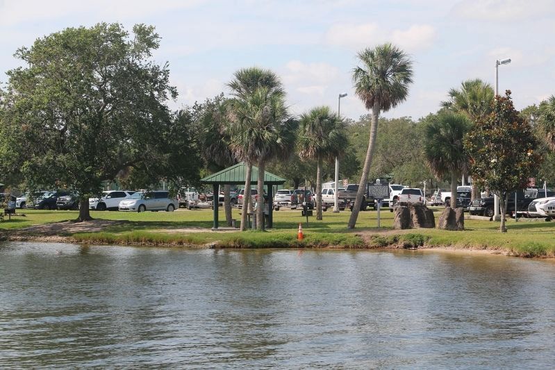 Pentoaya Marker on Shore of Eau Gallie River image. Click for full size.