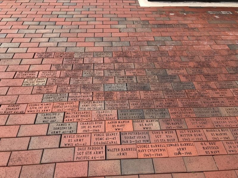Wayne County World War II Memorial (brick pavers) image. Click for full size.