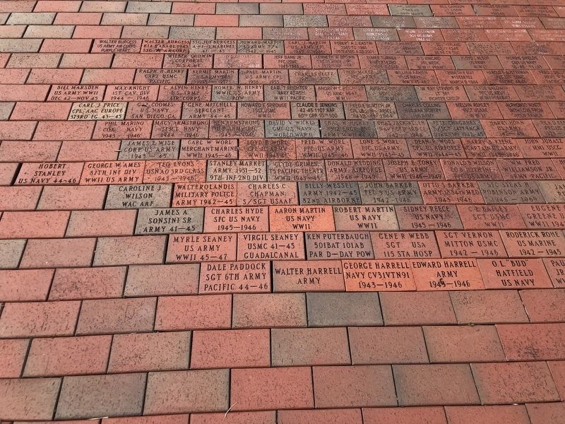 Wayne County World War II Memorial (brick pavers) image. Click for full size.