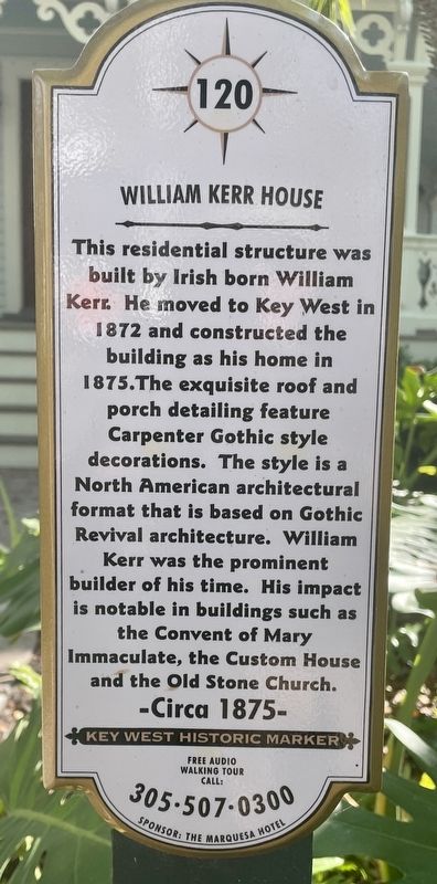 William Kerr House Marker image. Click for full size.