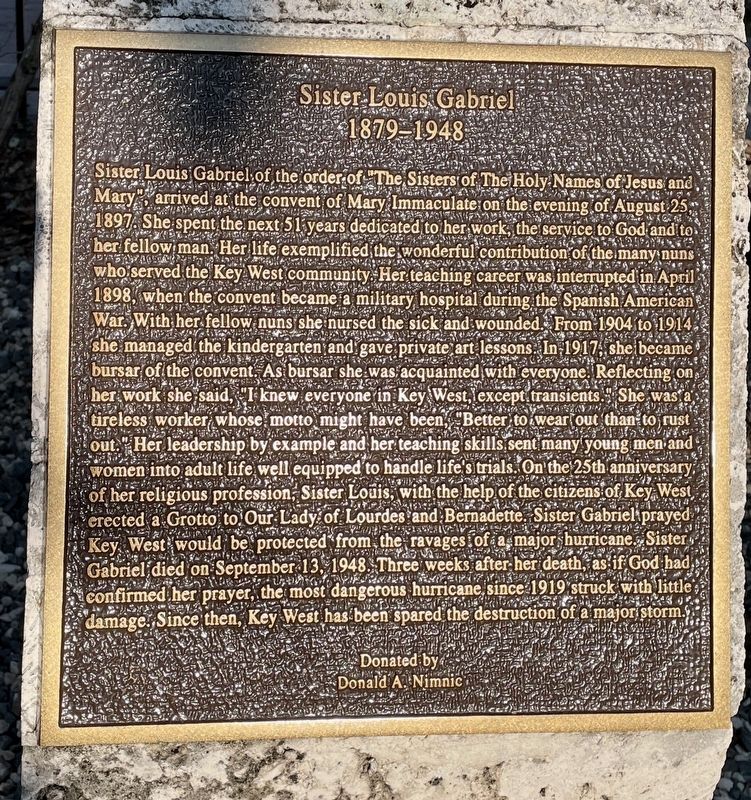 Sister Louis Gabriel Marker image. Click for full size.