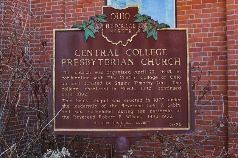 Central College Presbyterian Church Marker. Click for full size. Central College Presbyterian Church Marker image. Click for full size.