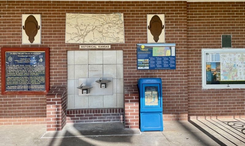 Kansas Honors the 35th Infantry Division Marker on far right.. Click for full size. Kansas Honors the 35th Infantry Division Marker on far right. image. Click for full size.