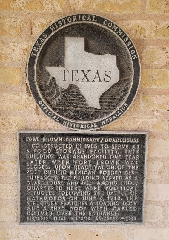 Fort Brown Commissary/Guardhouse Marker image. Click for full size.