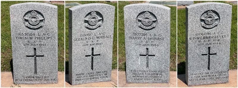 Memorials of RAF Cadets who died in training here. image. Click for full size.