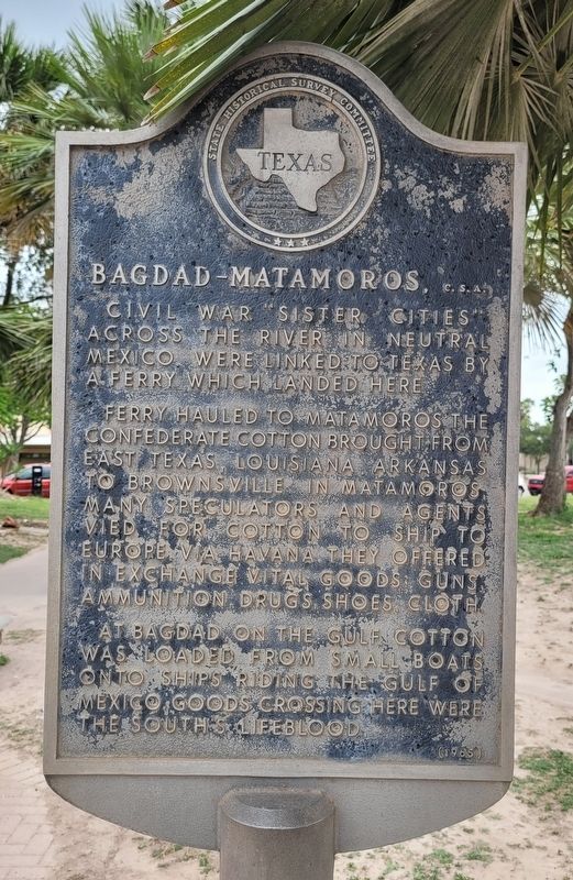 Bagdad-Matamoros, C.S.A. Marker image. Click for full size.