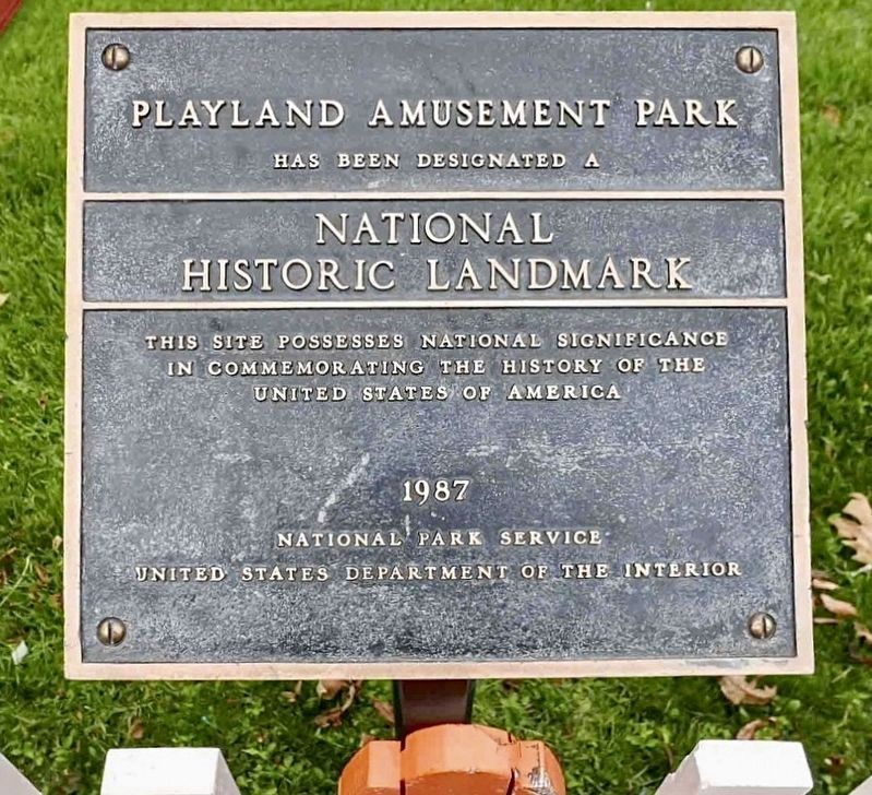 Playland Amusement Park Marker. Click for full size. Playland Amusement Park Marker image. Click for full size.