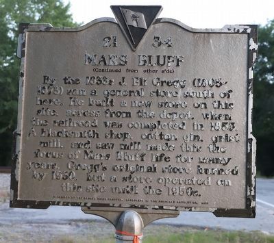 Mars Bluff Marker, Side Two image. Click for full size.