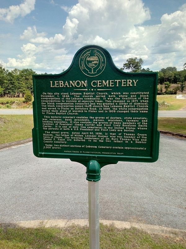Lebanon Cemetery Marker. Click for full size. Lebanon Cemetery Marker image. Click for full size.