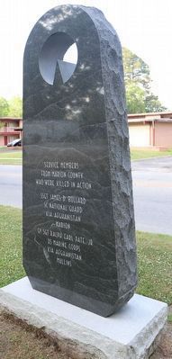 Marion County Iraq and Afghanistan Memorial Reverse image. Click for full size.
