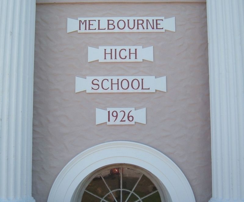 Melbourne High School Building Sign image. Click for full size.