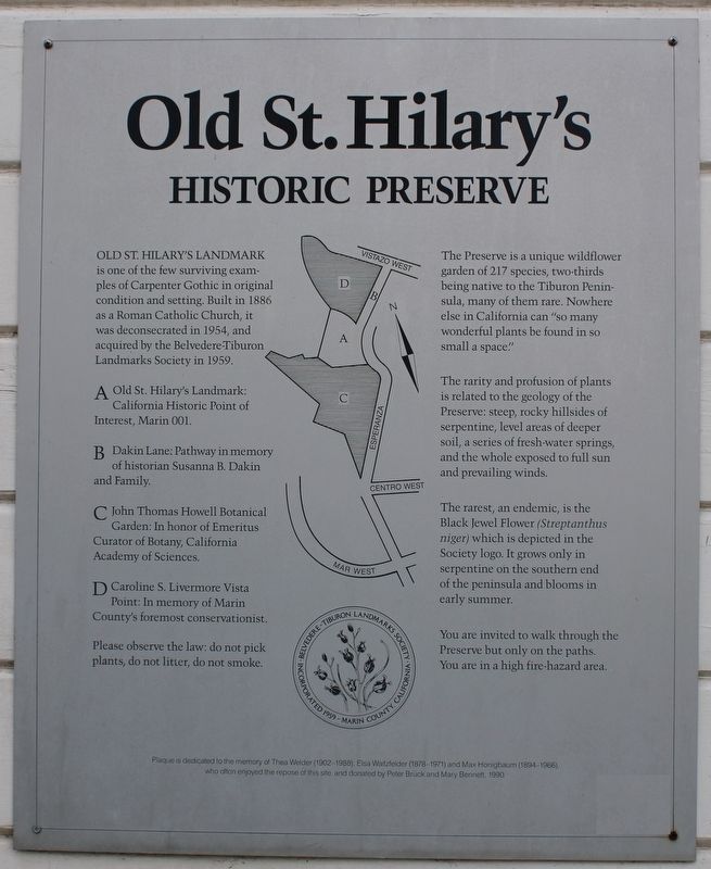 Old St. Hilary�s Marker image. Click for full size.