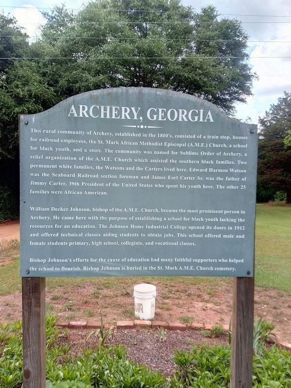 Archery, Georgia Marker image. Click for full size.