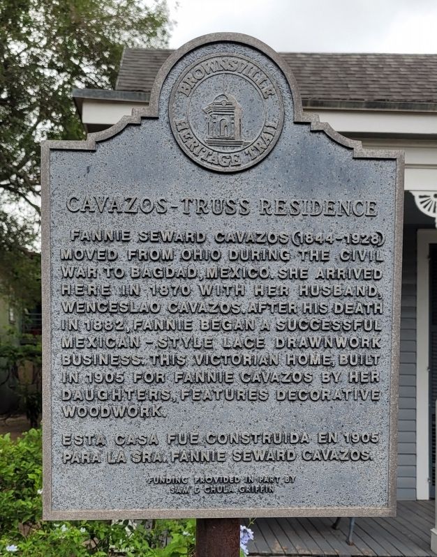 Cavazos-Truss Residence Marker image. Click for full size.