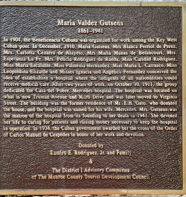 Maria Valdez Gutsens Marker image. Click for full size.