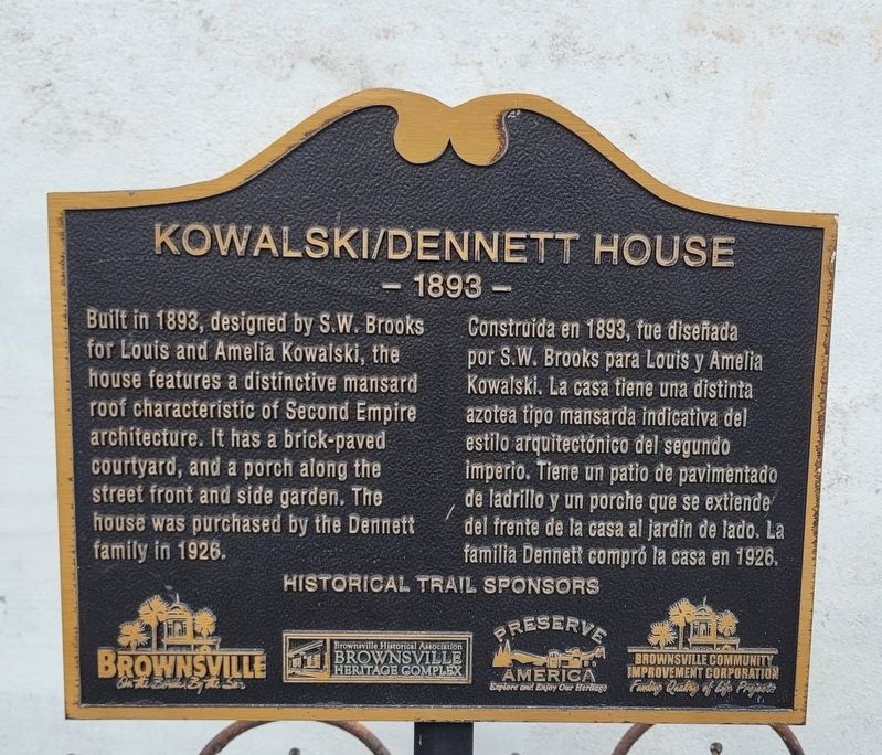 Kowalski/Dennett House Marker image. Click for full size.