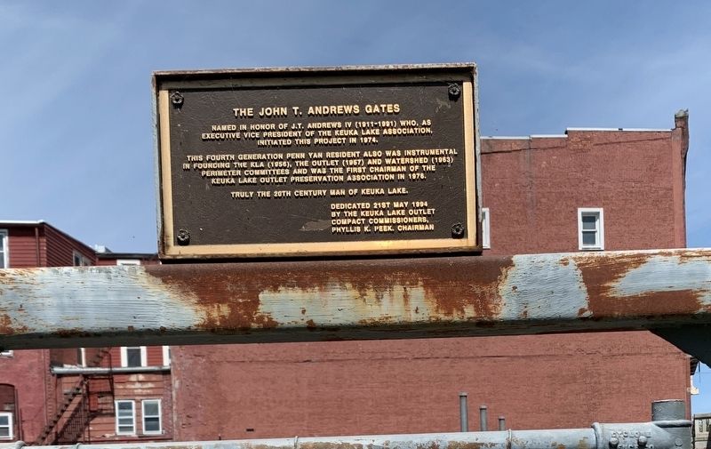 The John T. Andrews Gates Marker image. Click for full size.