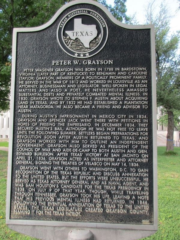 Peter W. Grayson Marker image. Click for full size.