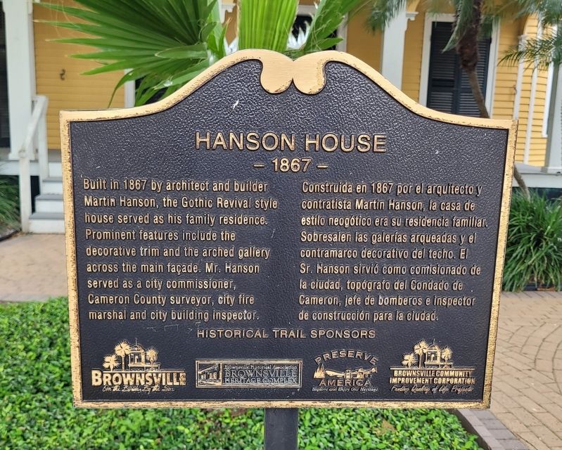 Hanson House Marker image. Click for full size.