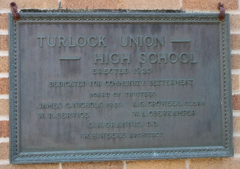 Turlock Union High School Marker image. Click for full size.