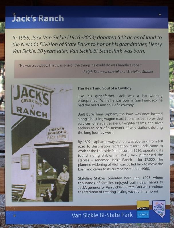 Jacks Ranch Marker image. Click for full size.