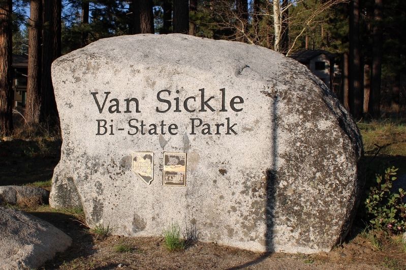 Van Sickle Bi-State Park Sign image. Click for full size.