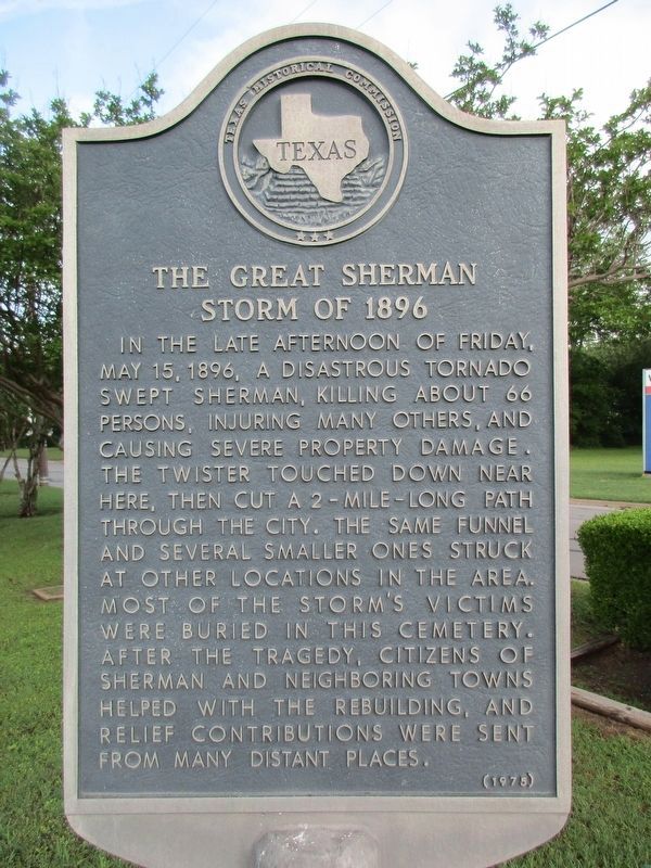 The Great Sherman Storm of 1896 Marker image. Click for full size.