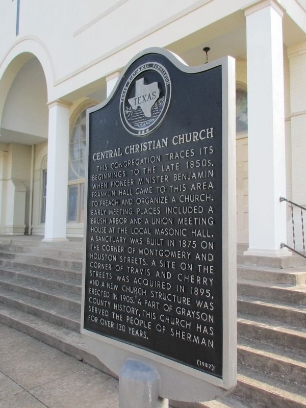 Central Christian Church Marker image. Click for full size.