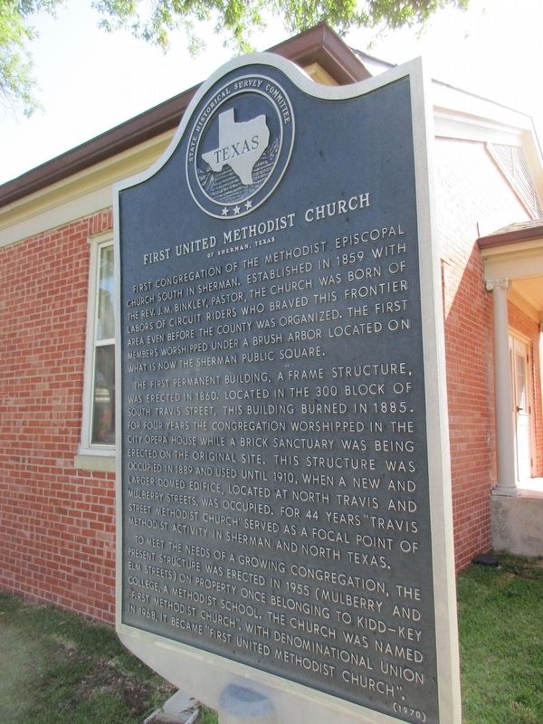 First United Methodist Church of Sherman Marker image. Click for full size.
