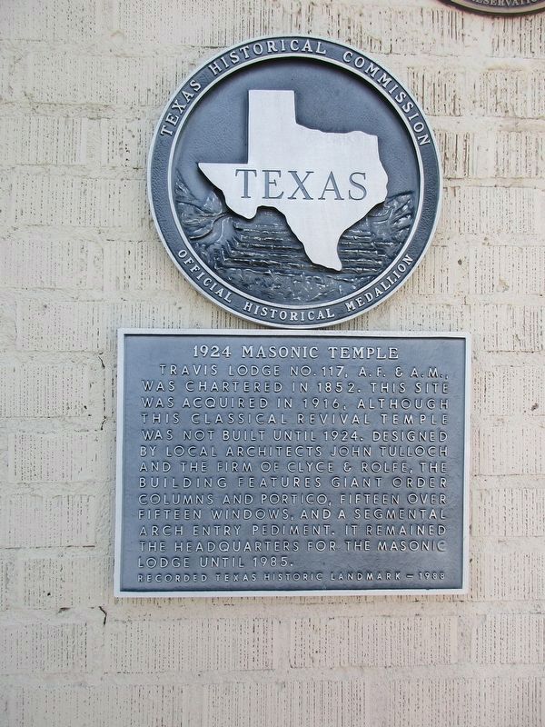 1924 Masonic Temple Marker image. Click for full size.