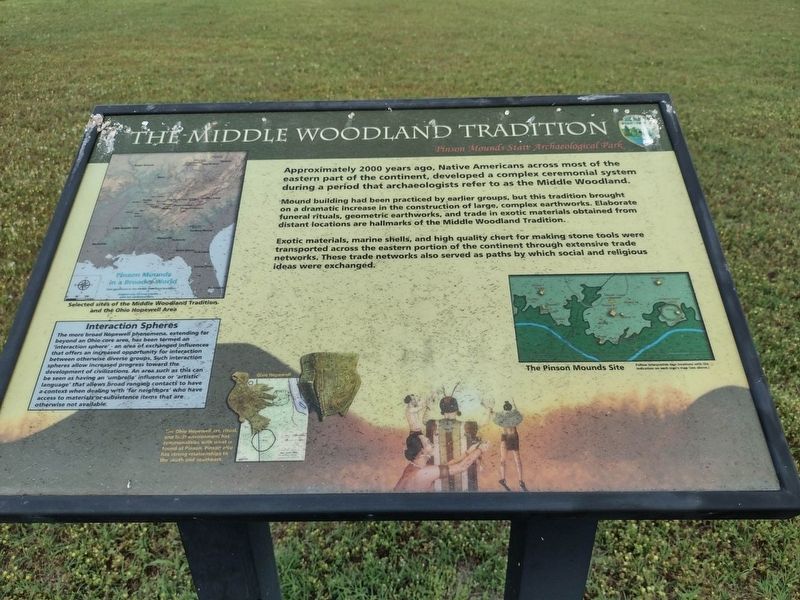 The Middle Woodland Tradition Marker. Click for full size. The Middle Woodland Tradition Marker image. Click for full size.
