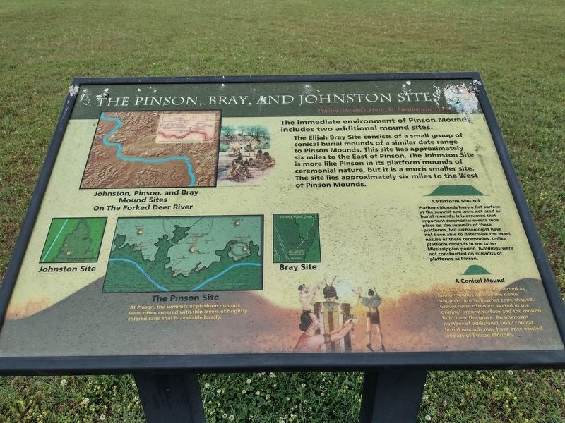 The Pinson, Bray and Johnston Sites Marker image. Click for full size.