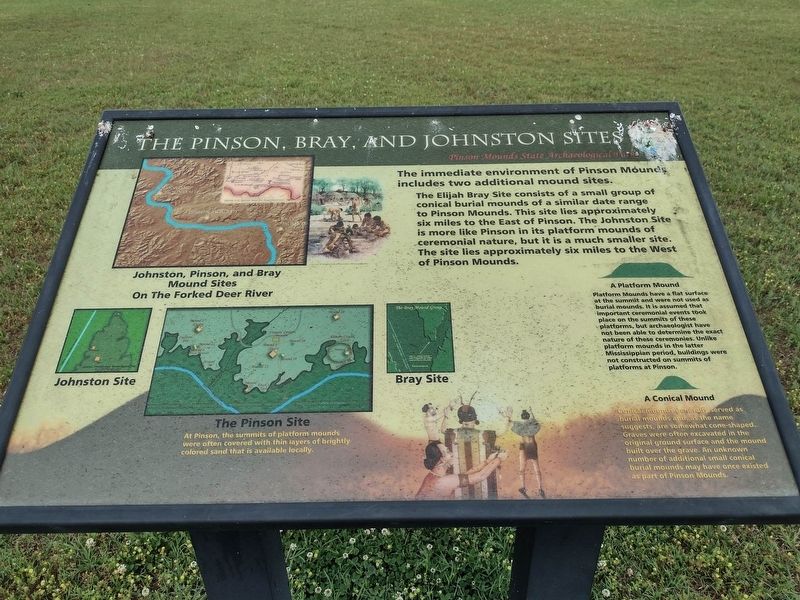 The Pinson, Bray and Johnston Sites Marker. Click for full size. The Pinson, Bray and Johnston Sites Marker image. Click for full size.