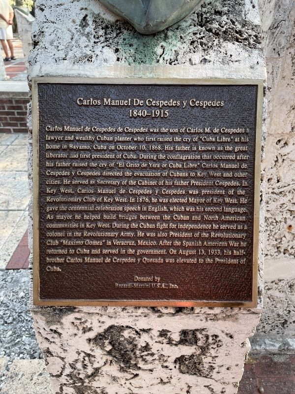 Carlos Manuel De Cespedes y Cespedes Marker image. Click for full size.