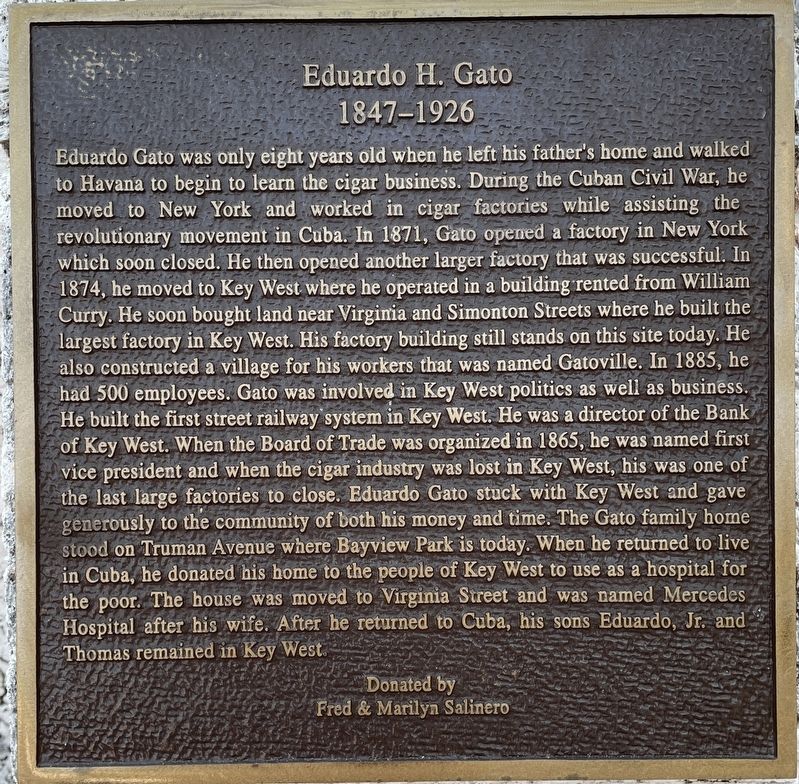 Eduardo H. Gato Marker image. Click for full size.