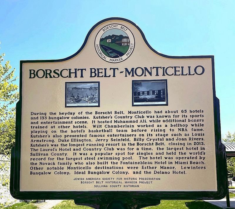 Borscht Belt - Monticello Marker image. Click for full size.