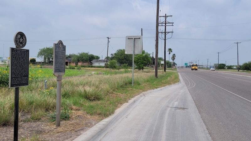 The view of the Eli Jackson Cemetery Marker from the highway image. Click for full size.