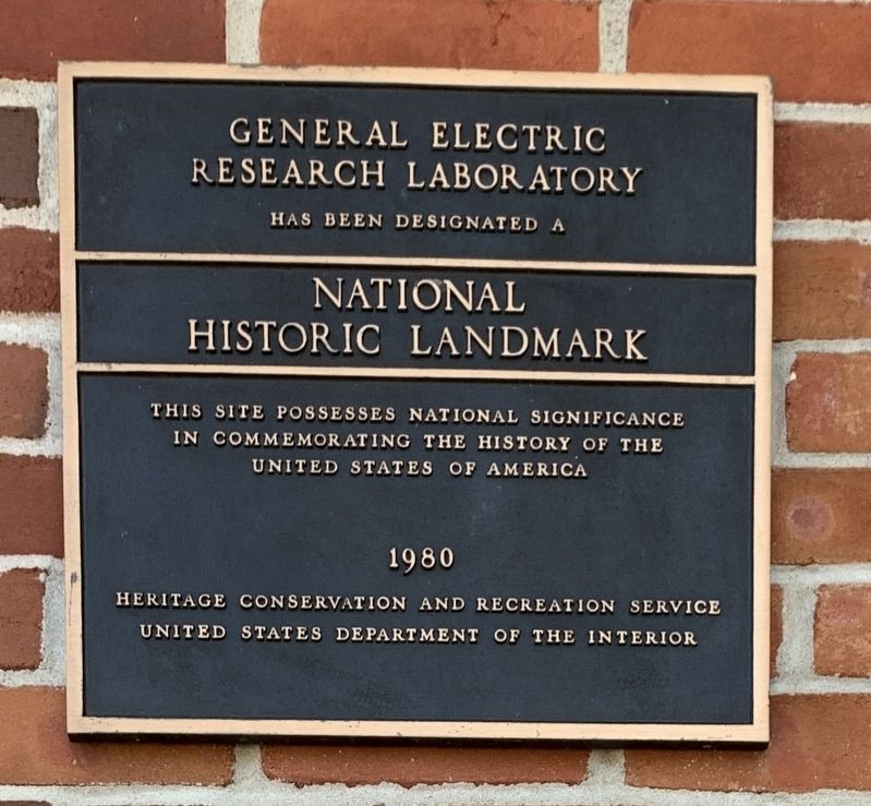 General Electric Research Laboratory Marker image. Click for full size.
