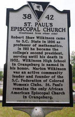 St. Paul''s Episcopal Church Marker, Side Two image. Click for full size.