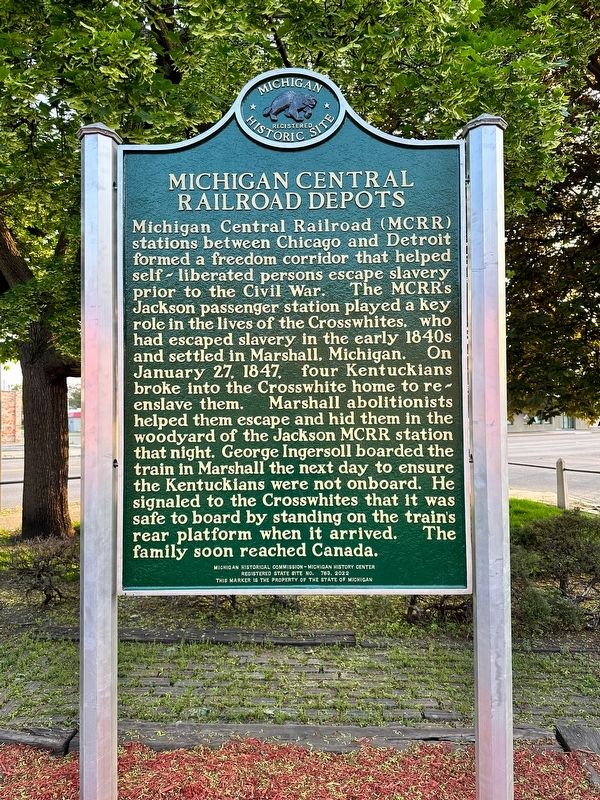 Michigan Central Railroad Depots Marker image. Click for full size.