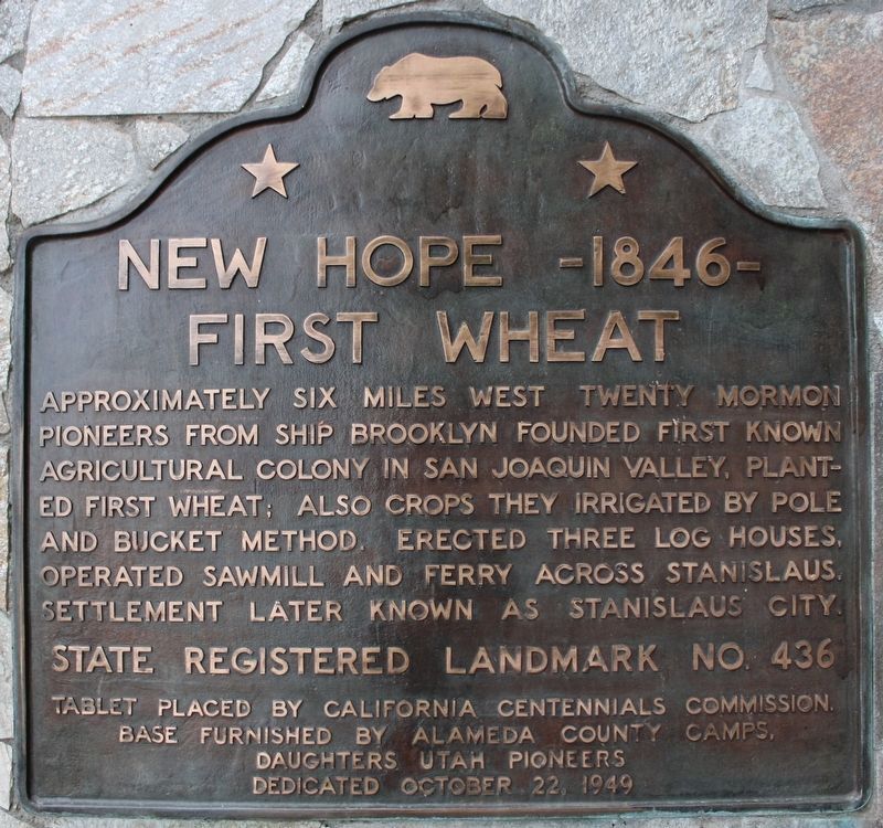 New Hope  1846 Marker image. Click for full size.